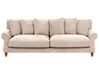 3 Seater Fabric Sofa Beige EIKE_918856
