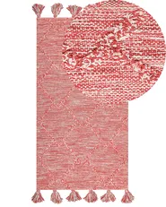 Tappeto NIGDE Rosso 80 x 150 cm Cotone_839465
