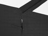Cama de casal continental em tecido preto 160 x 200 cm PRESIDENT_446295