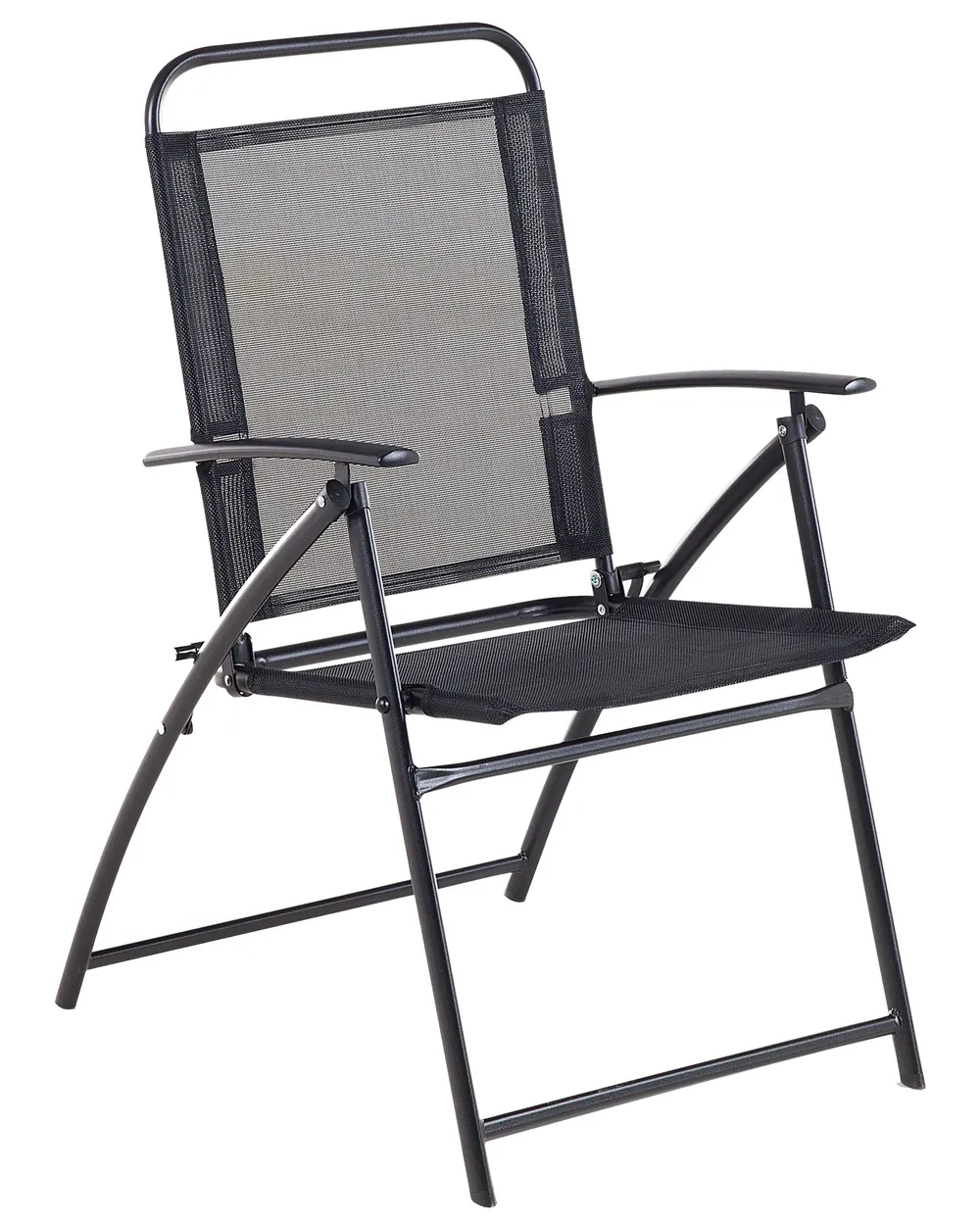 Set of 4 Garden Chairs LIVO Metal Black_700974