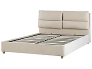 Letto contenitore BATILLY Velluto Beige chiaro 160 x 200 cm_830110