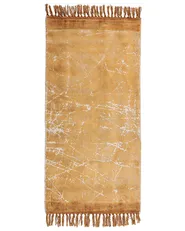 Rug HANLI Orange 80 x 150 cm Viscose_836937
