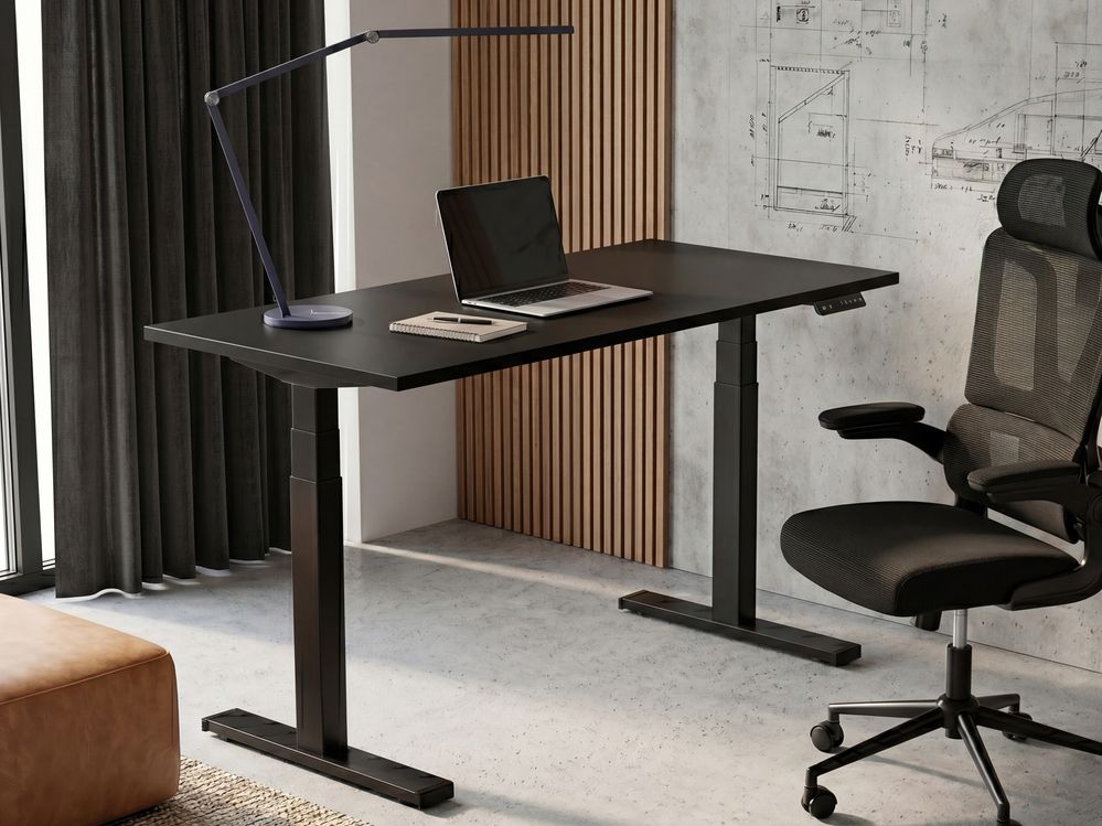 Scrivania elettrica regolabile in altezza DESTIN II 160 cm 72 cm Nero
