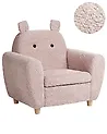 Kids Armchair Hippo MARIBO Boucle Pastel Pink
