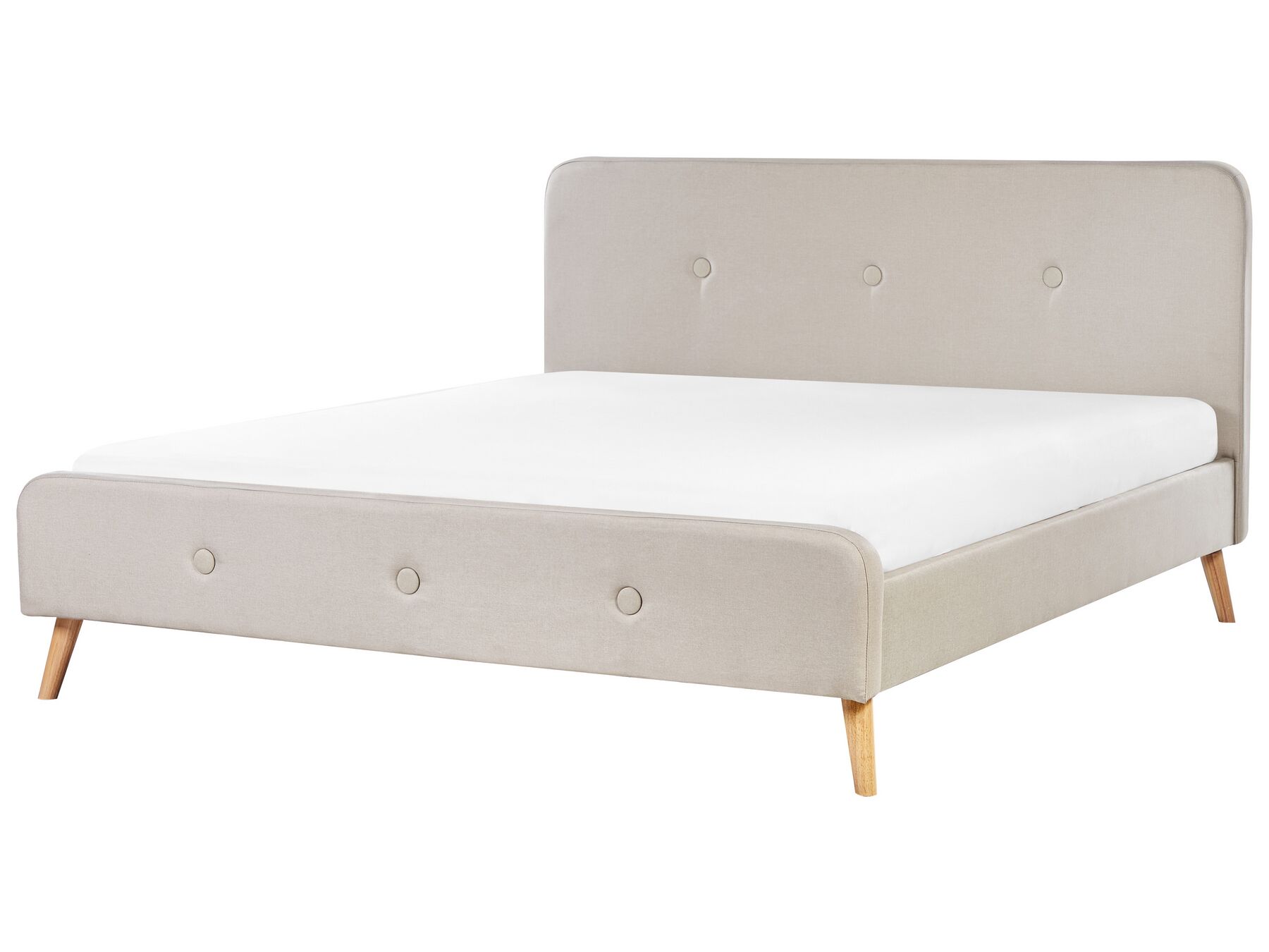 Béžová čalúnená posteľ 180 x 200 cm RENNES_708004