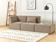 Module fauteuil LEMVIG Velours côtelé Taupe_876493