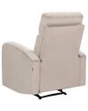 Velvet Manual Recliner Chair Beige VERDAL_921760