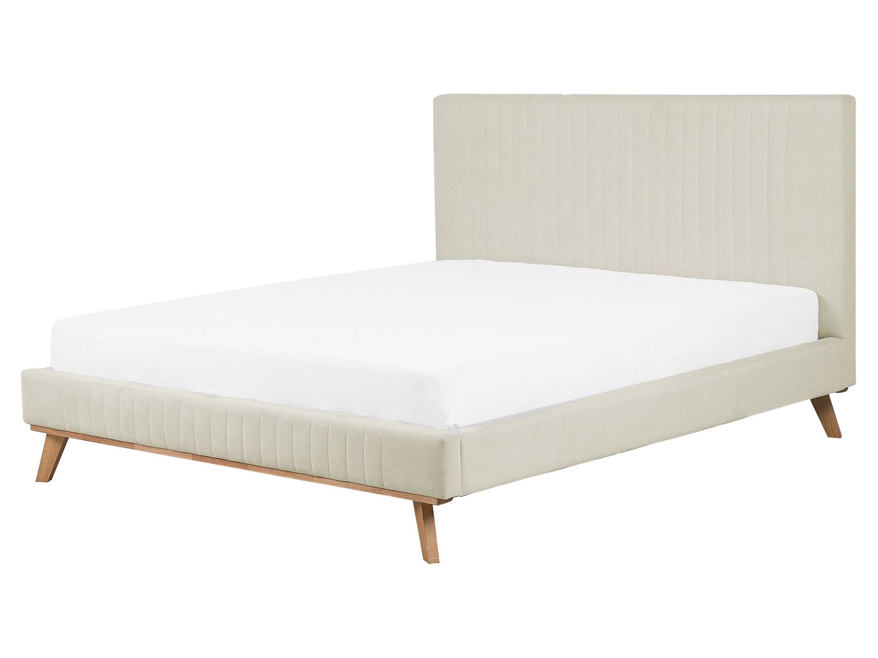 Ženilková čalúnená posteľ 160 x 200 cm béžová TALENCE_732357