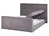 Cama continental con almacenaje ARISTOCRAT Tela Gris pardo 160 x 200 cm