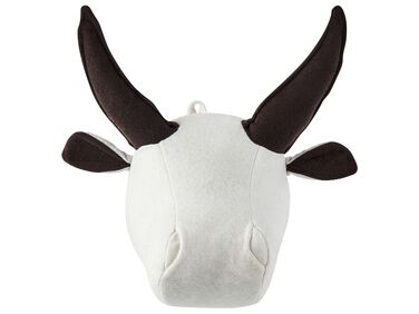 Wanddecoratie pluche stier wit GEOFFREY