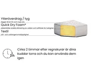Solstol med dyna LARIANO Metall Ljusbeige_992433