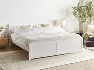 Bed Pine Wood OLENDON 180 x 200 cm (EU Super King) White_954892