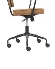 Sedia da scrivania PAWNEE Tessuto Marrone chiaro_1080415