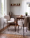 Set of 2 Dining Chairs ALBEE Fabric Beige