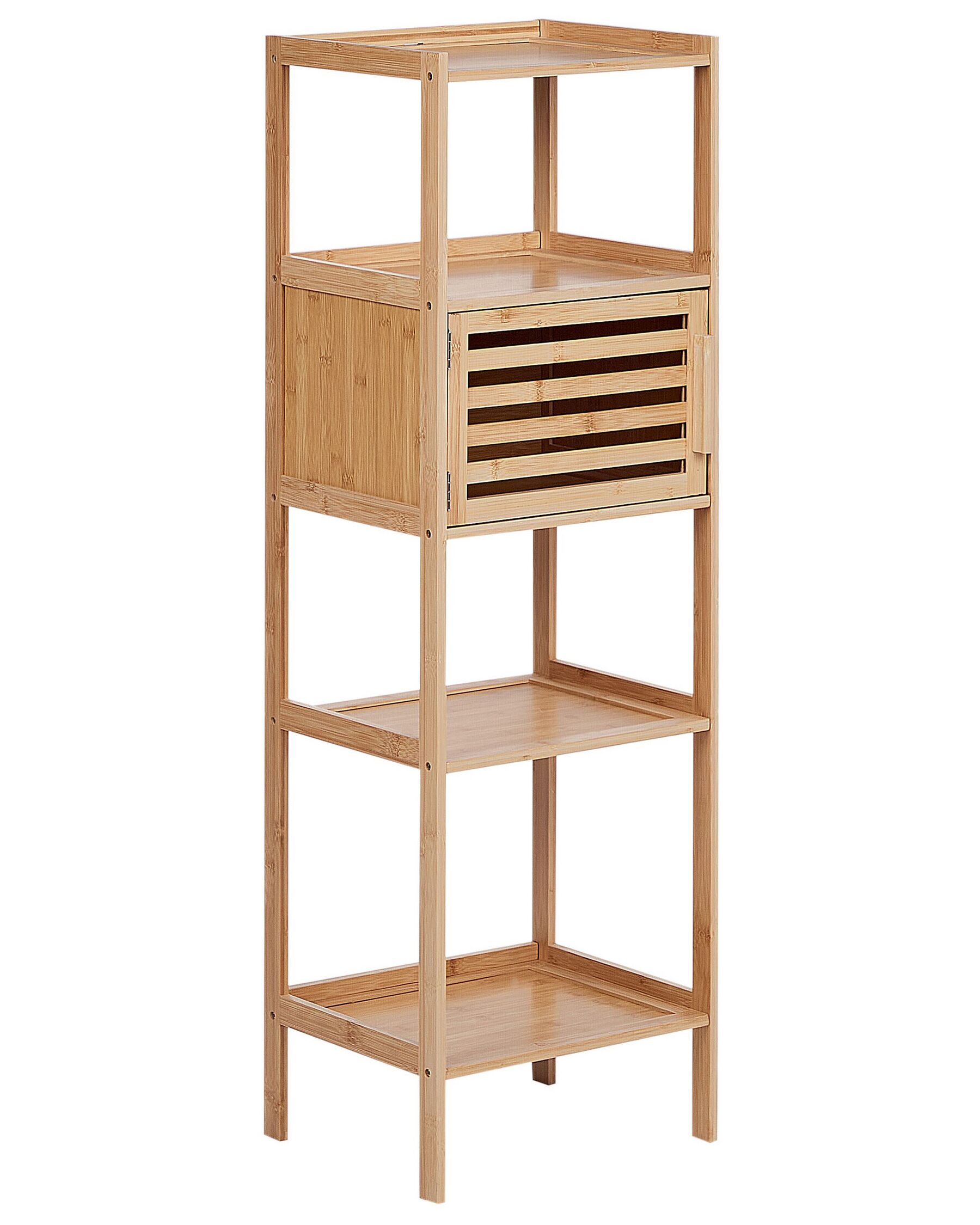 Bamboo Bathroom Shelving Unit Light Wood LAFAYETTE_927597