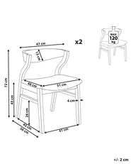 Set di 2 sedie da pranzo MAROA Legno Verde scuro/Marrone_1055107