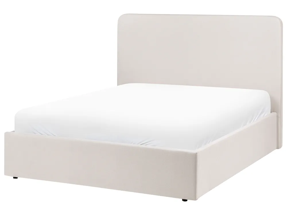 Ottoman Bed BRENON Fabric Light Beige 140 x 200 cm (EU Double)_1055967