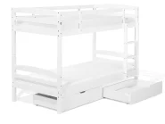 Bunk Bed with Drawers REGAT Pine Wood White 90 x 200 cm (EU Single)_797146