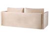 Velvet Sofa Bed with Storage Beige EKSJO _848877