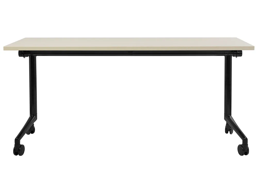 Scrivania pieghevole CAVI 160 cm 60 cm con ruote Marrone chiaro_922287