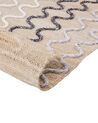 Teppich Jute beige 80 x 150 cm geometrisches Muster Kurzflor SOGUT_852350