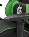 Cadeira gaming em pele sintética verde e preta VICTORY_767810