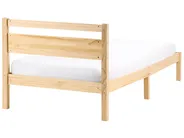 Bett mit Lattenrost Kiefernholz MERCURER 90 x 200 cm Hellbraun_1109763
