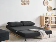 Set da salotto 6 posti JERSLEV Tessuto Nero_1016732