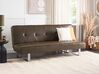 Faux Leather Sofa Bed Brown DERBY Small_923244