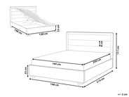 Bett mit Stauraum ROUEN Stoff Hellbeige 160 x 200 cm_996773