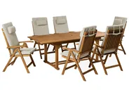 Set di 6 cuscini schienale/seduta JAVA/AMANTEA PREMIUM 50 x 71 cm Tortora_993163