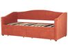 Tagesbett Polsterbezug rot mit Bettkasten 90 x 200 cm VITTEL_876429