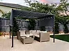 Gazebo LED PARGA 310 cm x 310 cm Metal Dark Grey