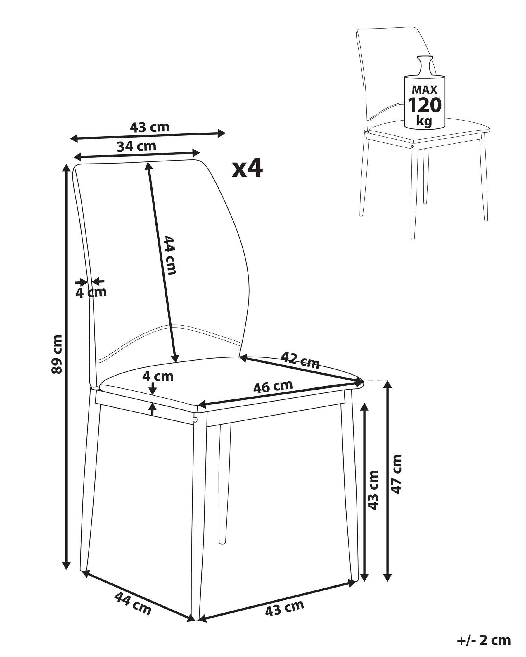 Homy Casa- Set di 4 sedie da pranzo girevoli in tessuto, design con seduta imbottita, per soggiorno e cucina, con gambe nere in metallo, beige