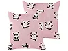 Conjunto de 2 cojines decorativos TALOKAN 45 x 45 cm Algodón Rosa