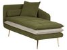 Chaise longue de tela verde izquierdo GONESSE_927624