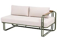 Garden Lounge Set with Table and Ottoman 3 Seater CAMEROTA  Metal Green_1156437