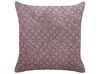2 welurowe poduszki dekoracyjne wzór geometryczny 45 x 45 cm różowe LARKSPUR_838396