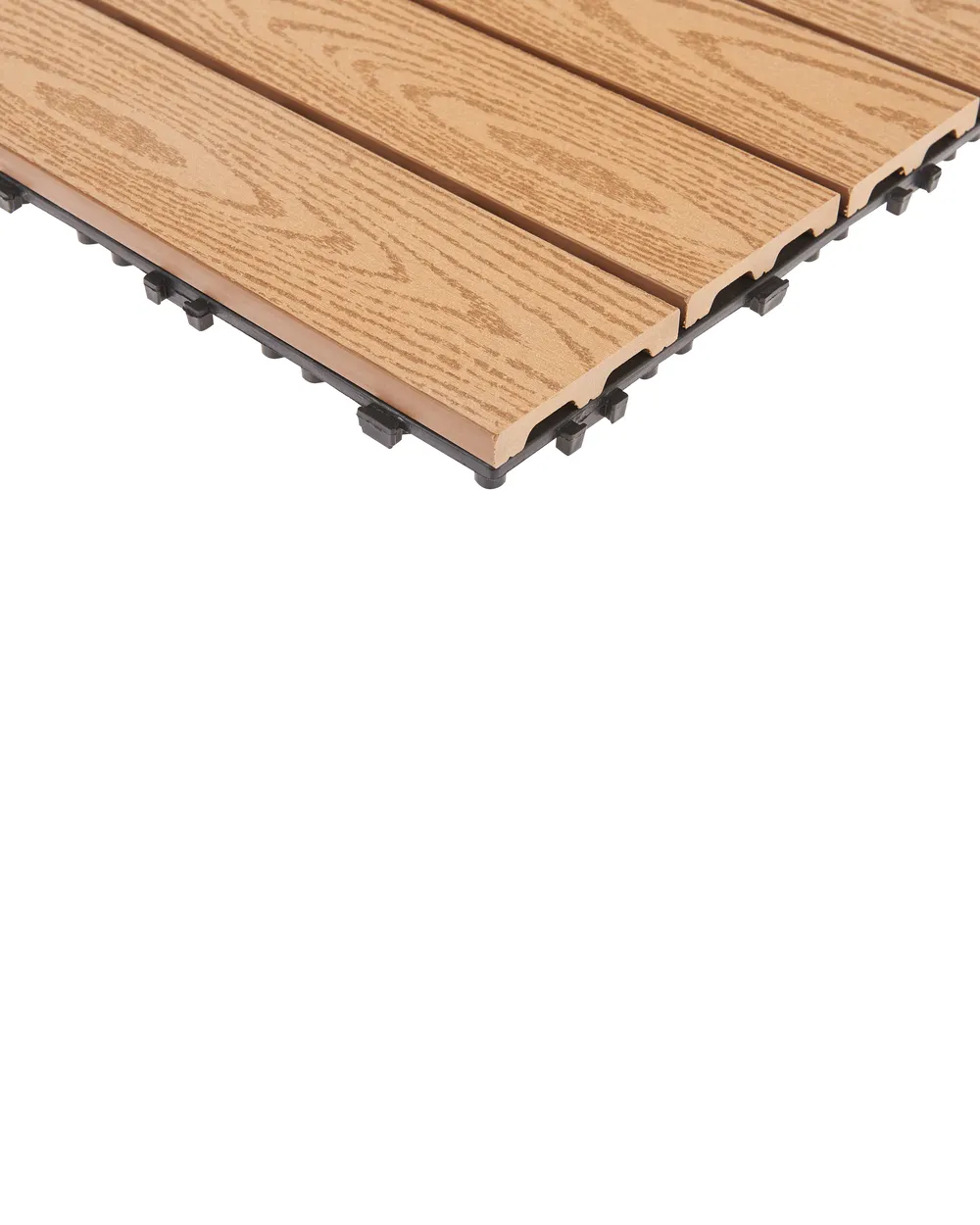 Outdoor Flooring ATESSA Wood-Plastic Composite (WPC) Light Brown_966725