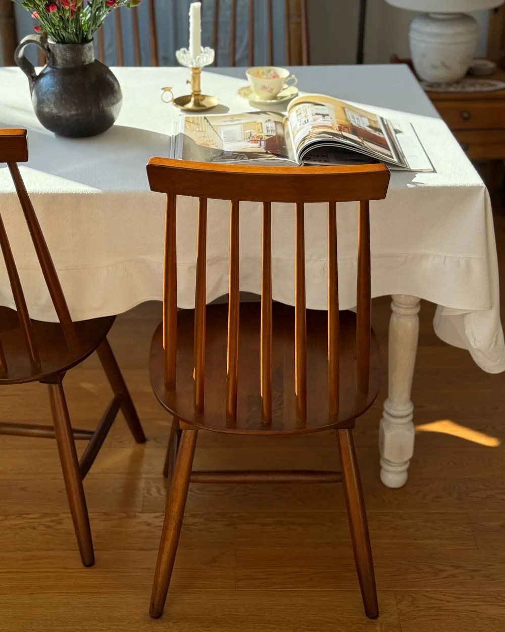 Set di 2 sedie da pranzo BURBANK Legno Marrone_1188066