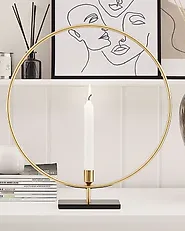 Candle Holder SERAM 45 cm Metal Gold_1177822