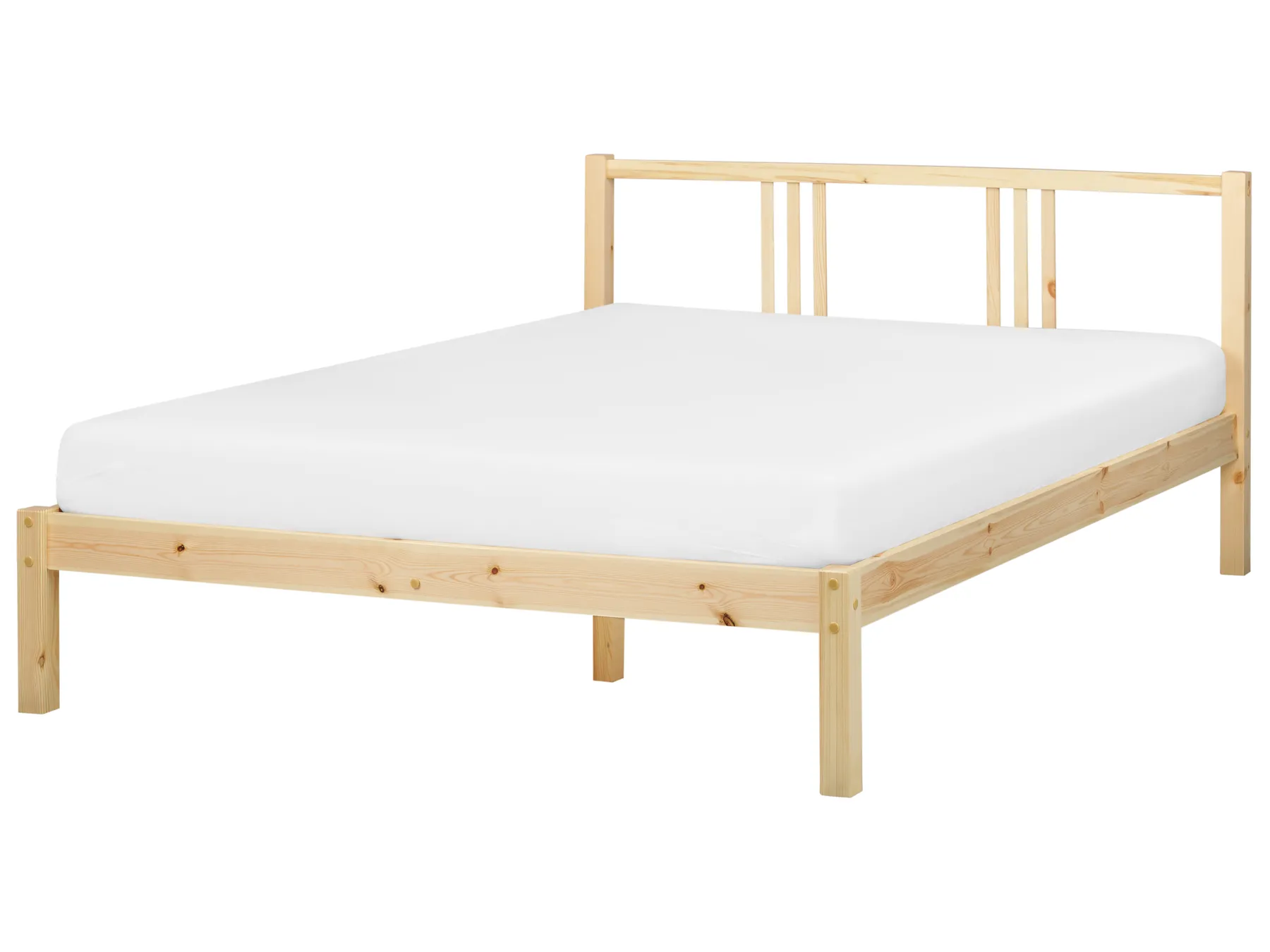 Bett mit Lattenrost Kiefernholz VANNES 140 x 200 cm Hellbraun_918194