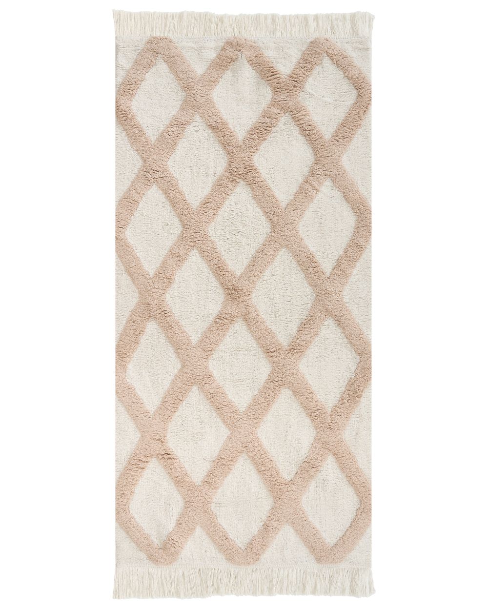 Covor pentru copii PUNSARI Bej 55 x 120 cm Bumbac