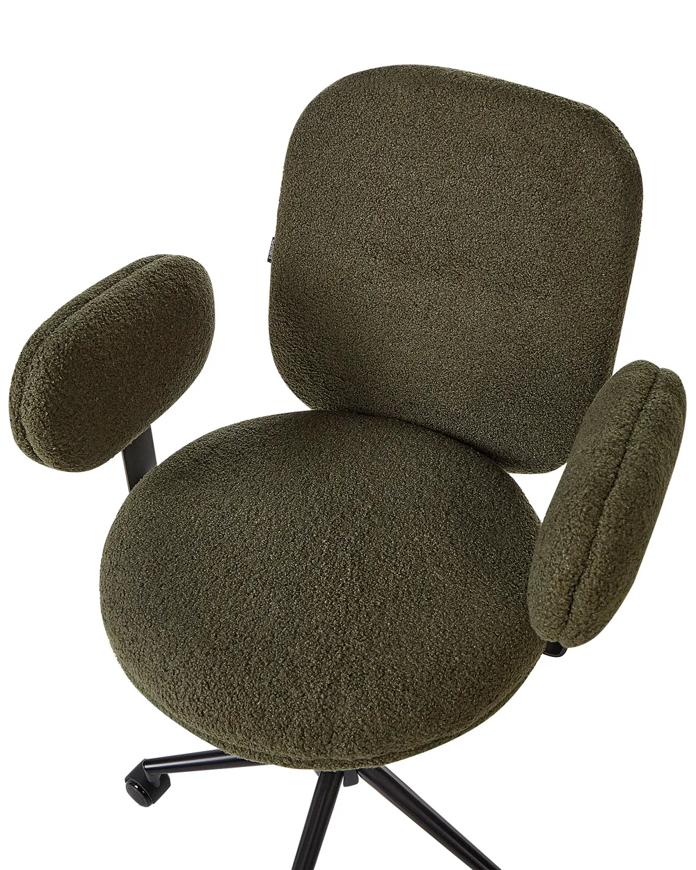 Desk Chair MORAGA Boucle Dark Green