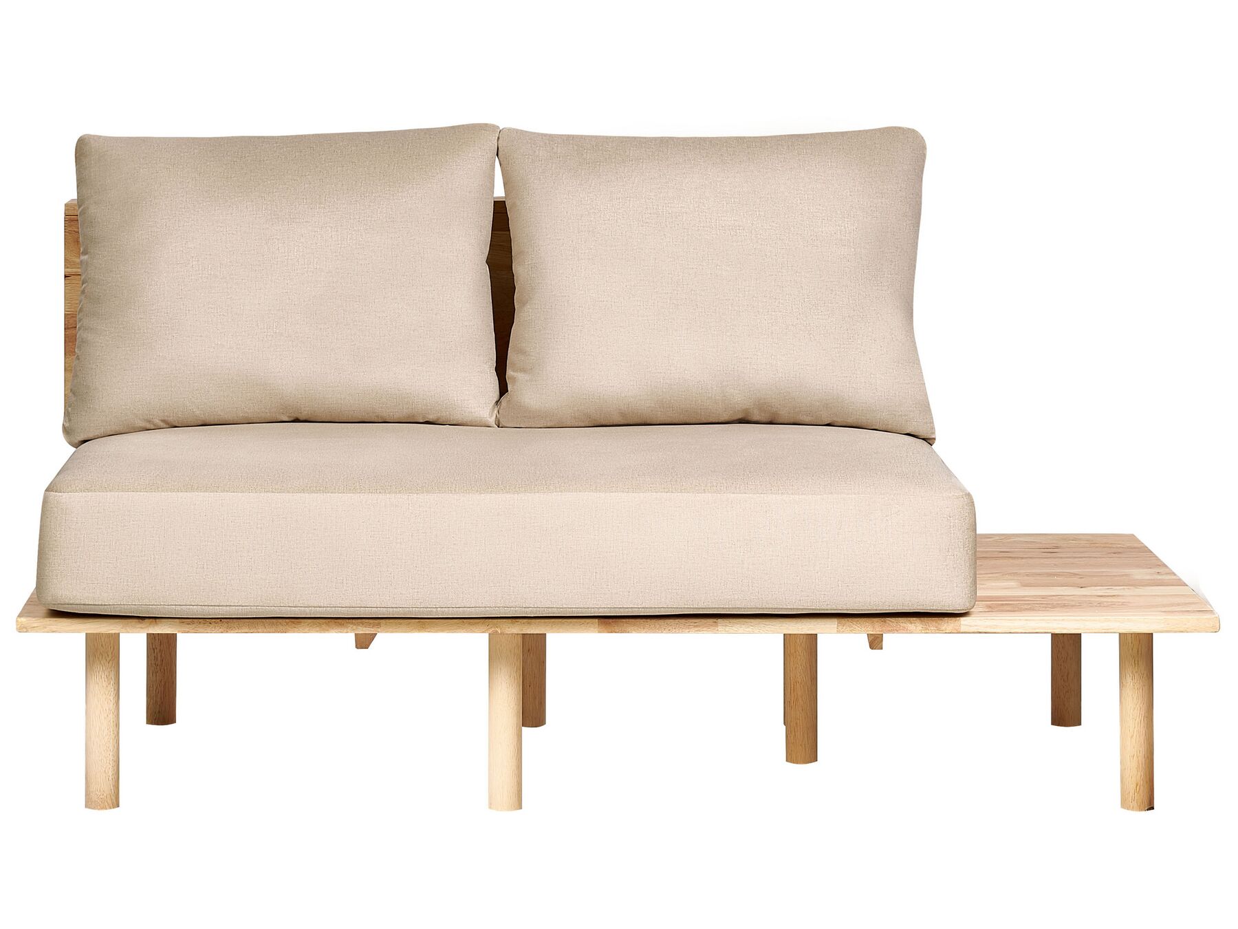 Soffa med bord 2-sits tyg beige SALO_932610