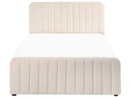 Ottoman Bed LUNAN Velvet Beige 120 x 200 cm (EU Small Double)_1051358