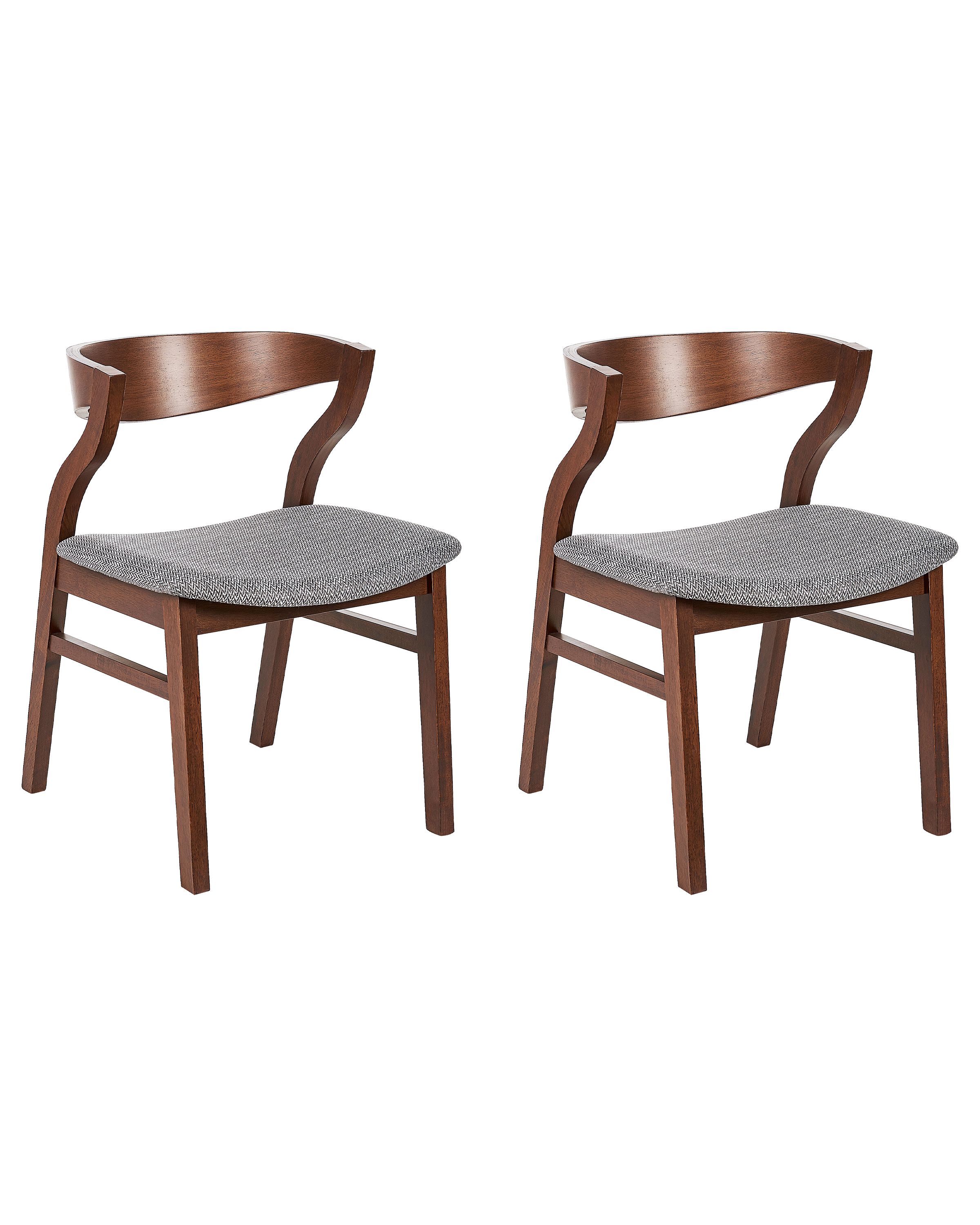 Walnut and grey dining chairs discount