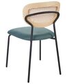 Lot de 2 chaises en tissu bleu MAYETTA_931875