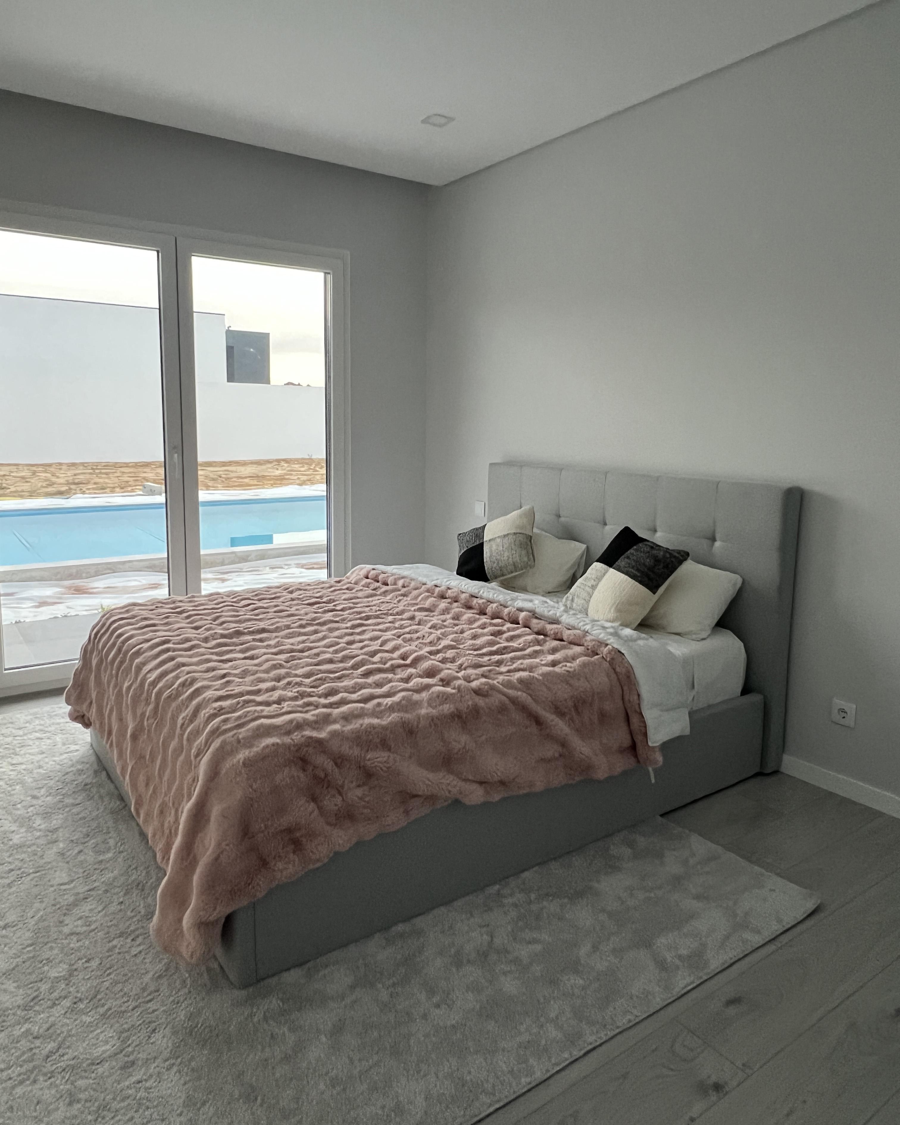 Ottoman Bed LORIENT Fabric Grey 160 x 200 cm (EU King Size)_982533