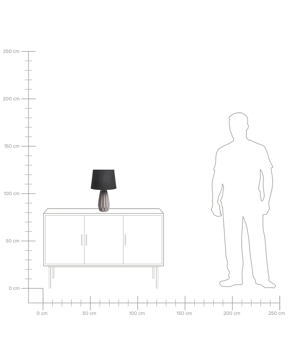 Lampada da tavolo MONTAGUA Ceramica Grigio_1032699